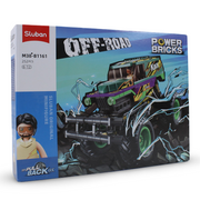 Sluban Bigfoot Green Purple Speed Kixx Monster Truck Building Blocks Set - 252 Pcs