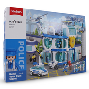 Sluban Metropolis Police-Central Police Station Building Blocks Set - 686 Pcs