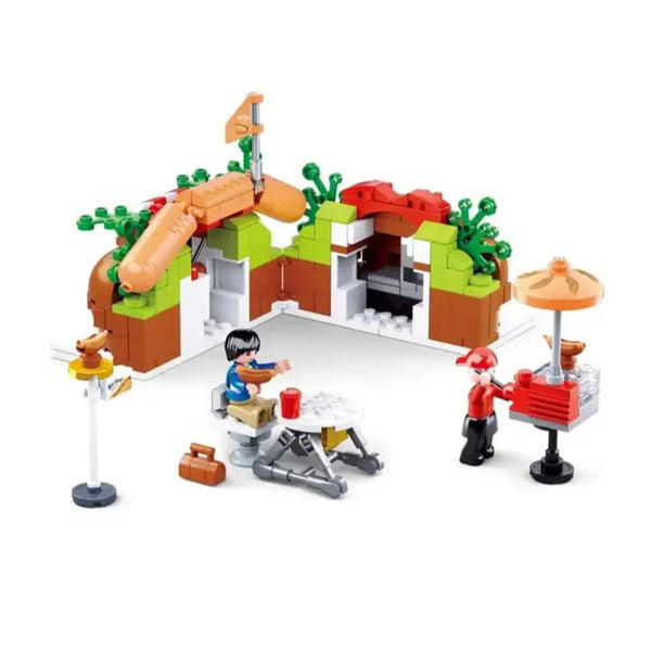 Sluban Food Court Hot Dog House Building Blocks Set - 345Pcs