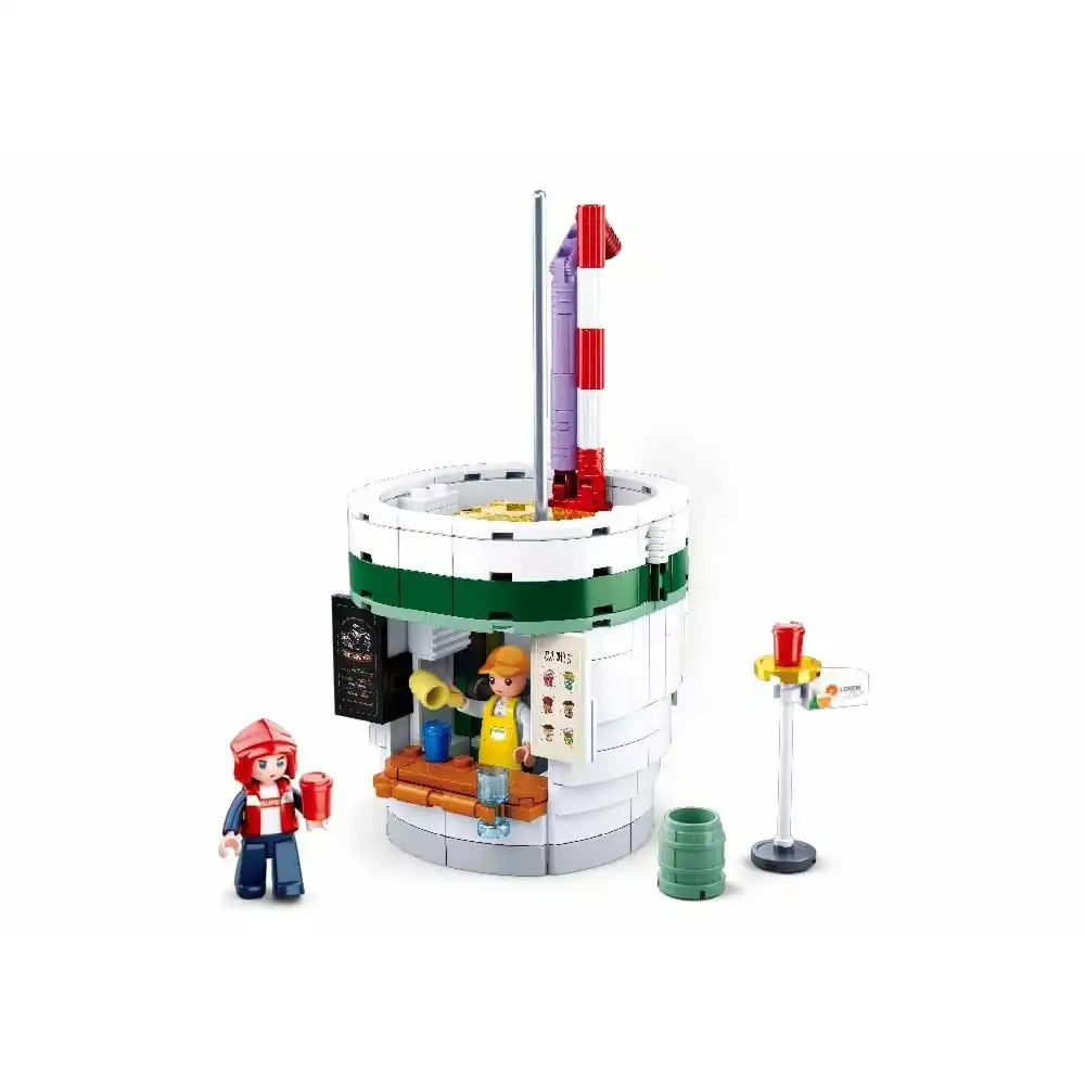 Sluban Food Court Beverage House Building Blocks Set - 289 Pcs