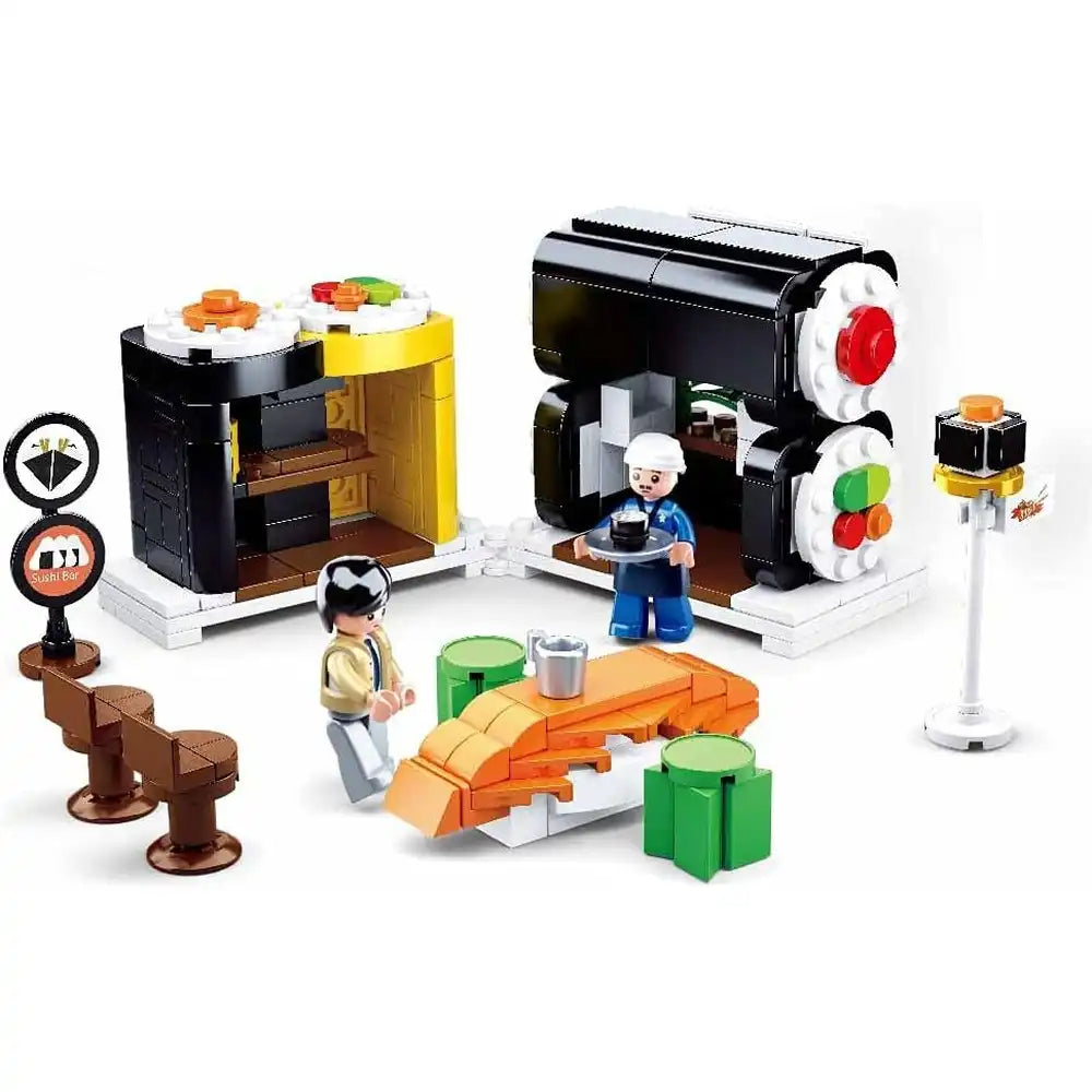 Sluban Food Court Sushi House Building Blocks Set - 320 Pcs