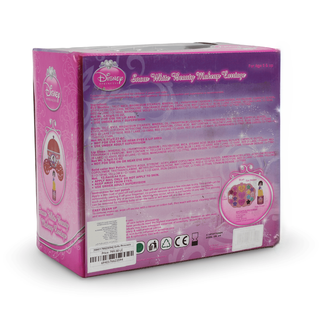 Princess Snow White Beauty Makeup Carriage Storage Set
