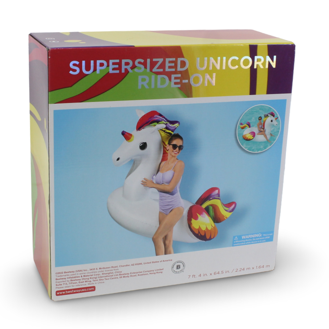 Bestway Supersized Unicorn Ride-On 224x164 Cm