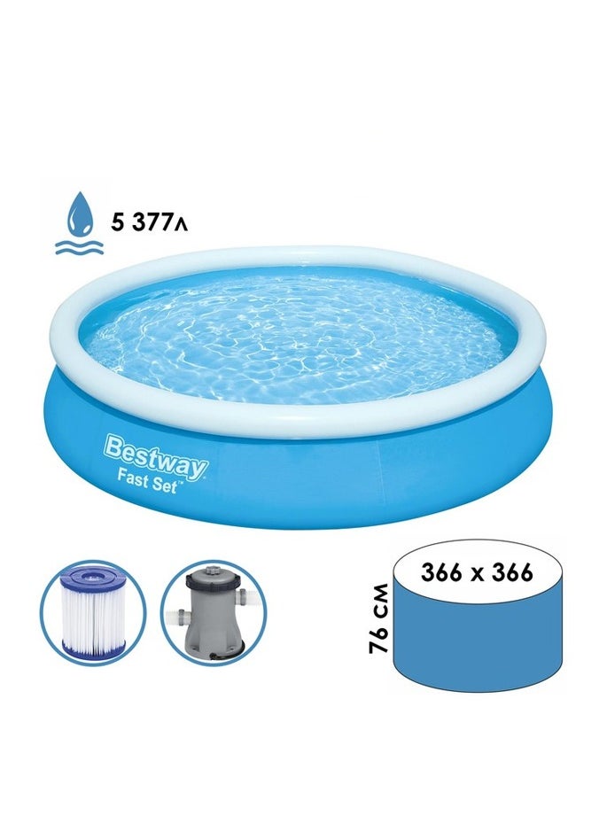 Bestway Fast Set Inflatable Pool with Filter – Quick, Clean & Family-Friendly