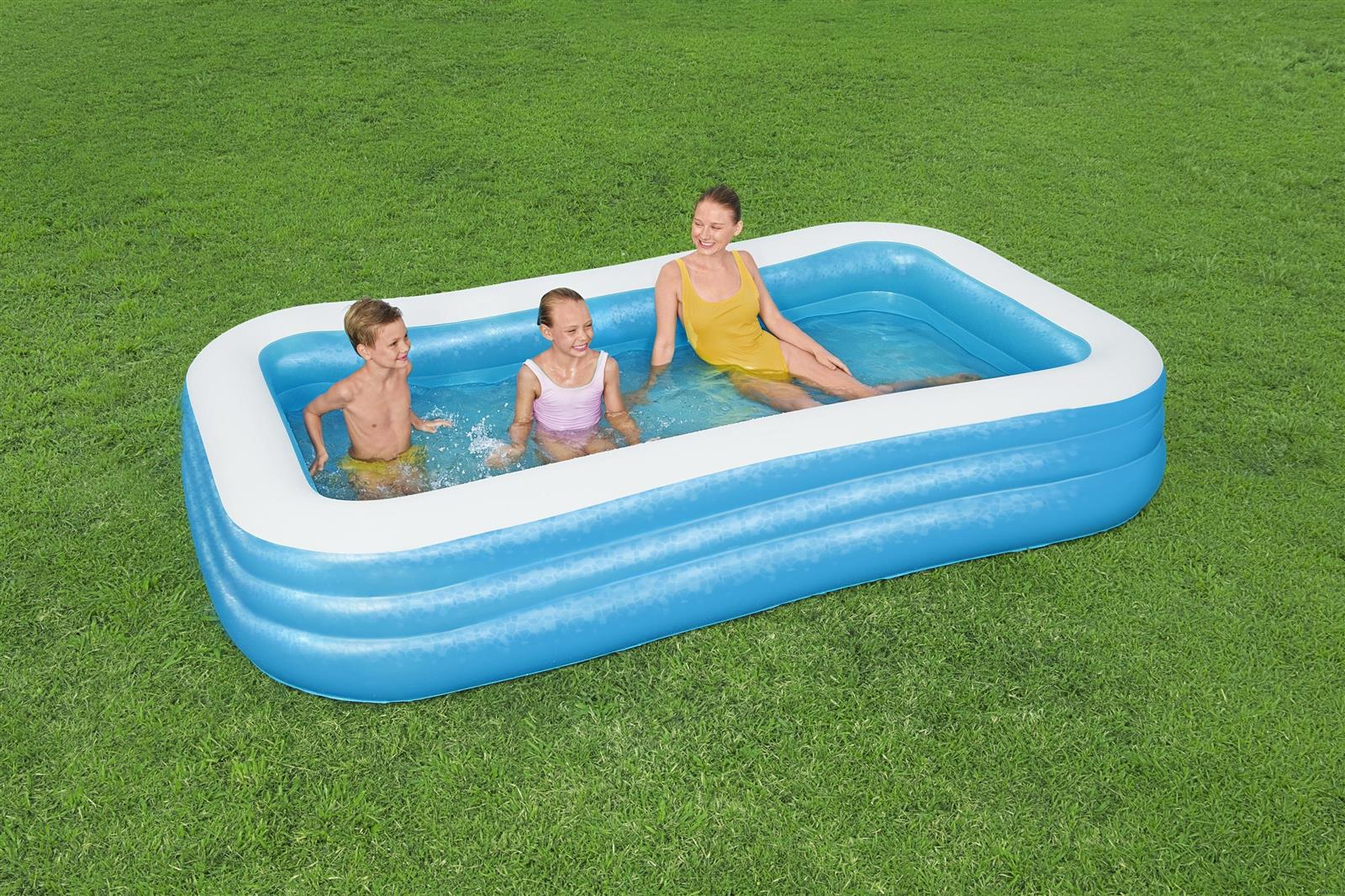 Bestway Deluxe Blue Rectangular Family Pool