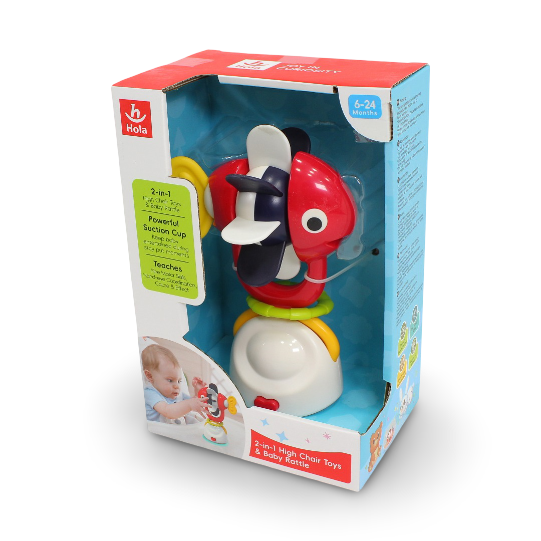 Hola 2-in-1 High Chair Toy & Baby Rattle