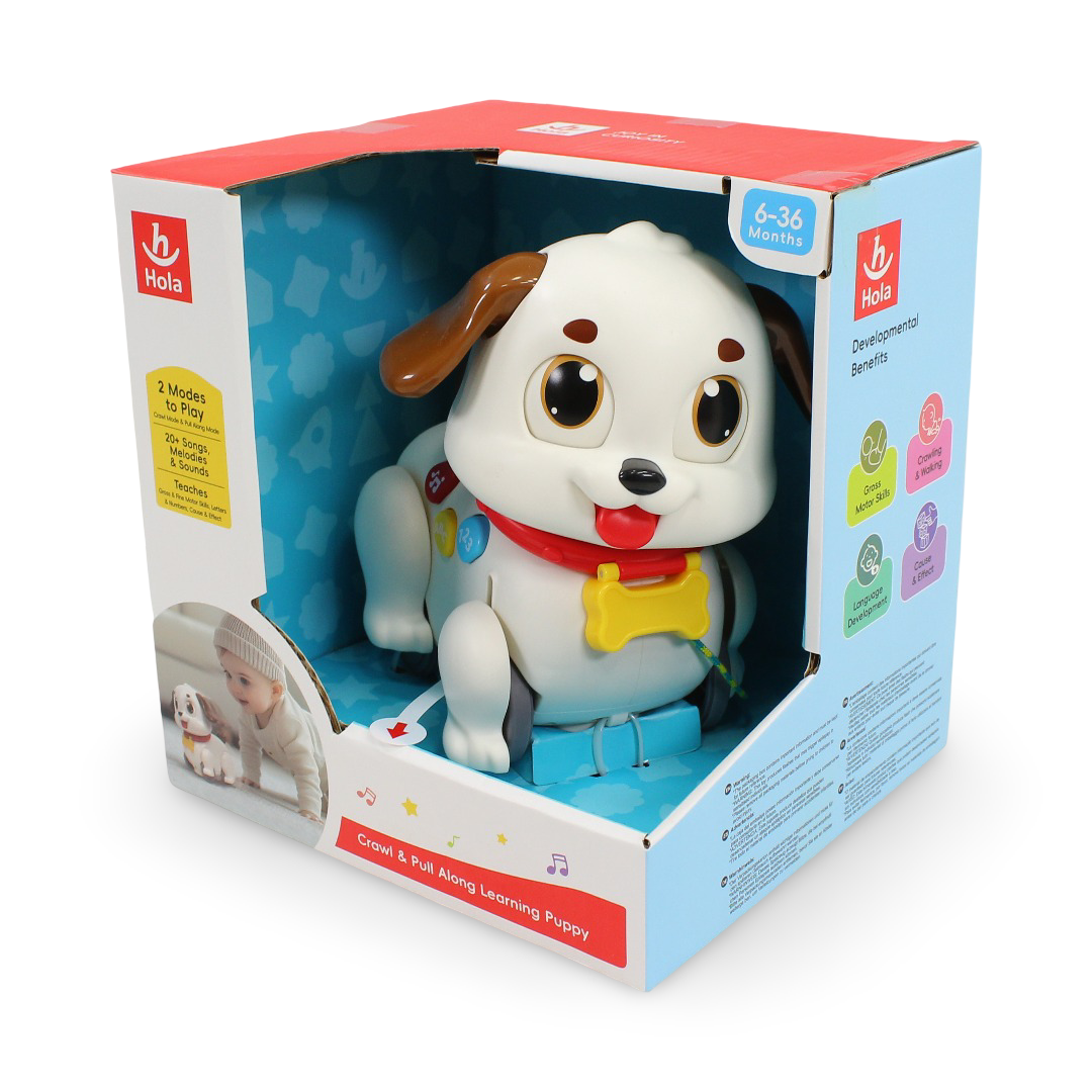 Hola Crawl & Pull Along Learning Puppy