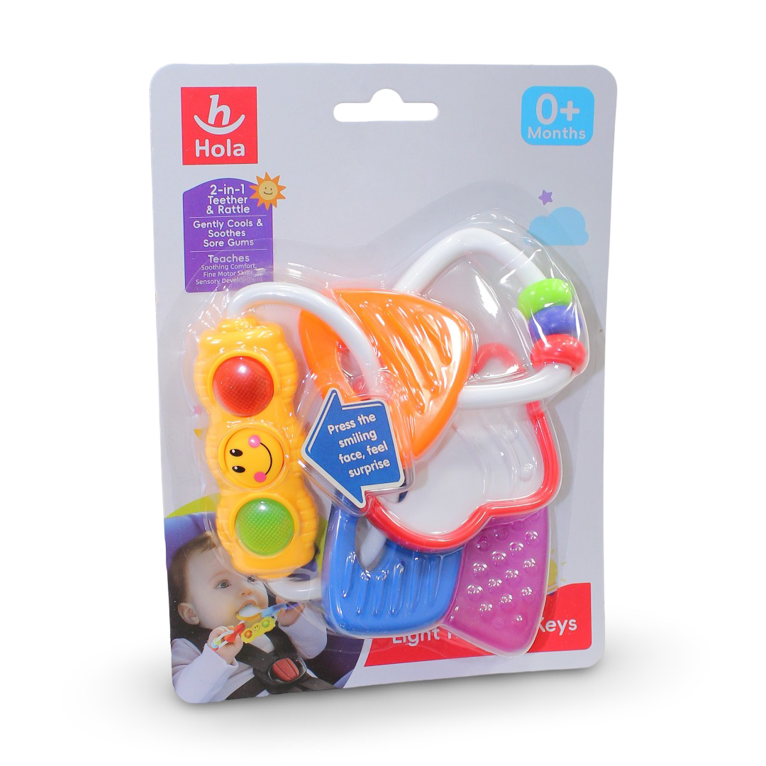 Hola 2-in-1 Light & Rattle Keys Baby Teether