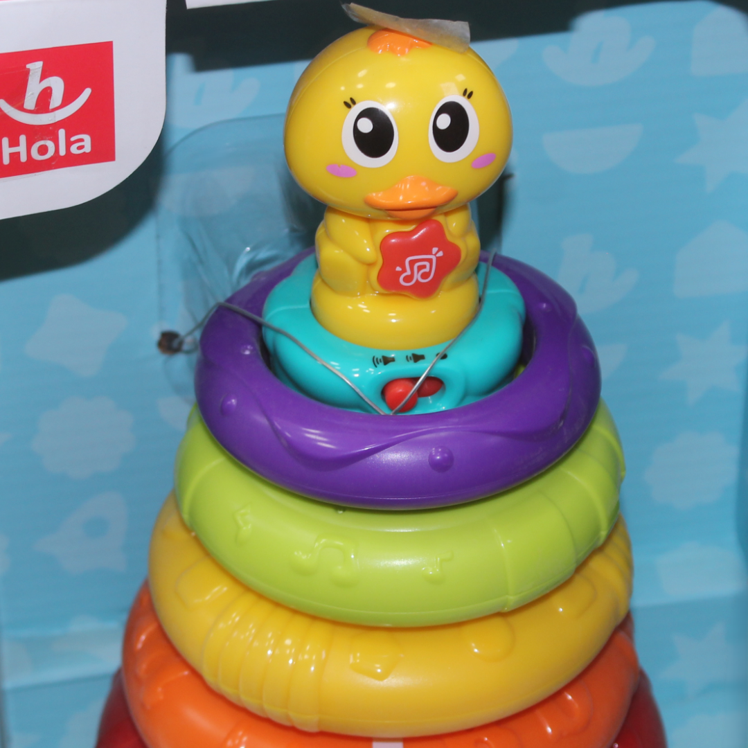 Hola Little Rainbow Duck Stacking Toy (Light & Sound)