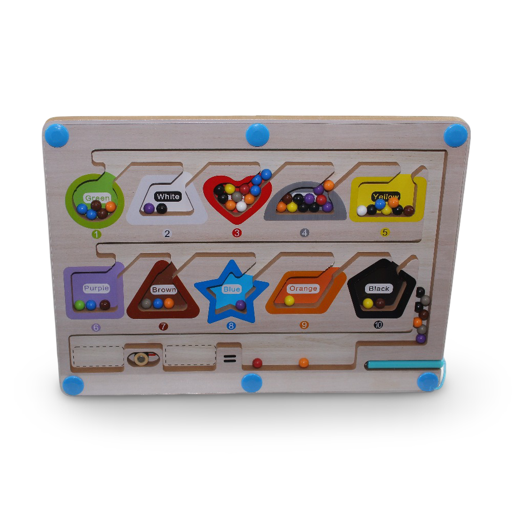 Magnetic Color and Number Maze Board