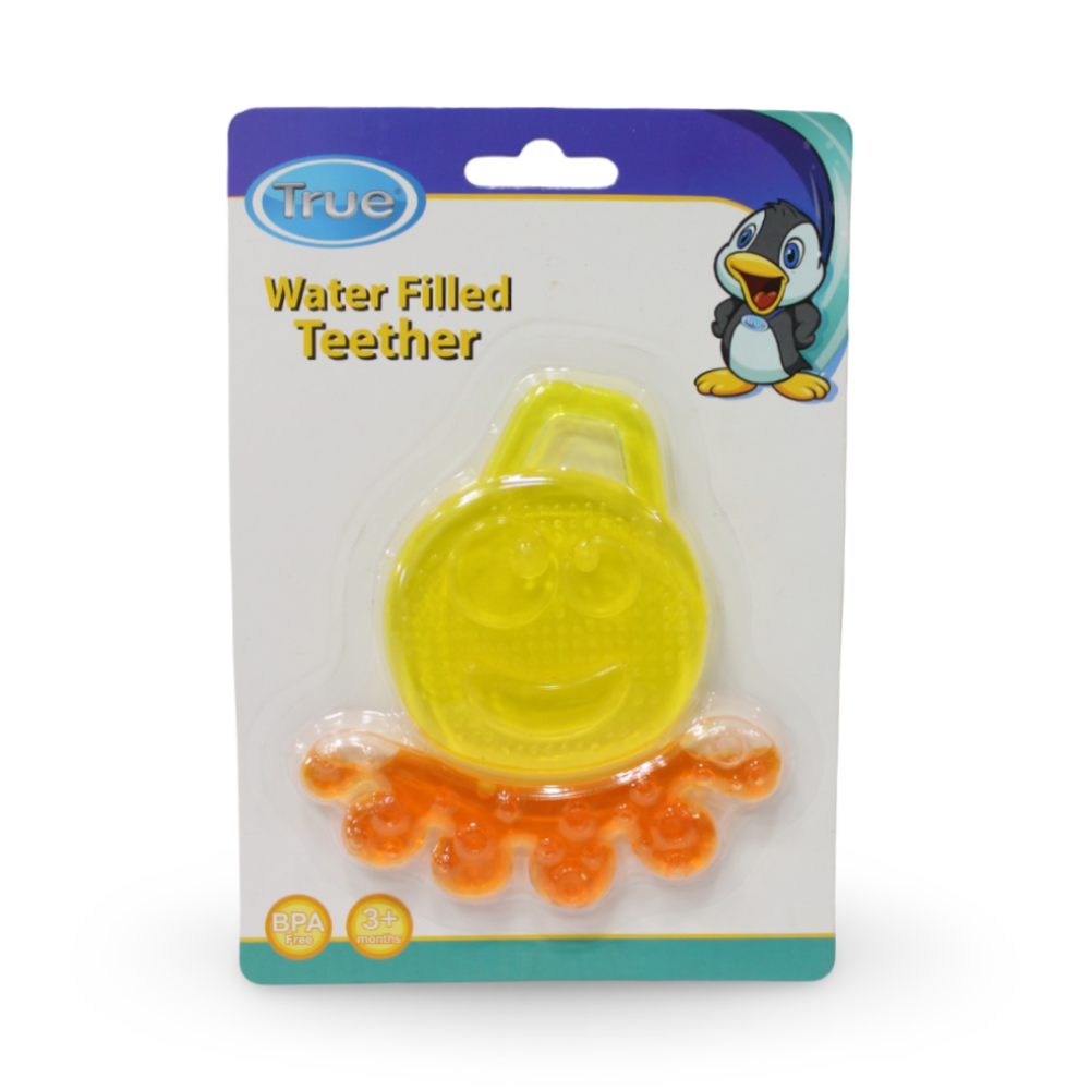 True Water-Filled Teether – Yellow & Orange - Baby Essentials