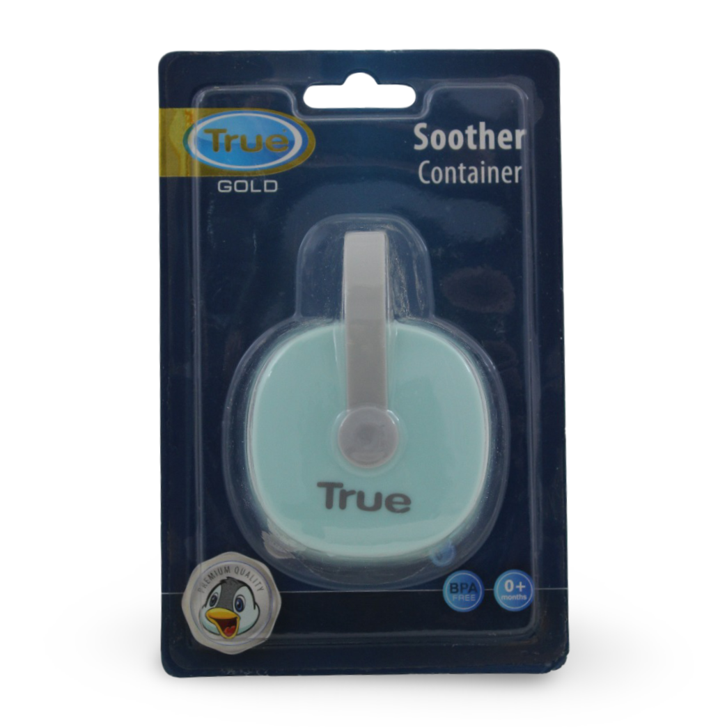 True Gold Soother Container – Mint & Grey