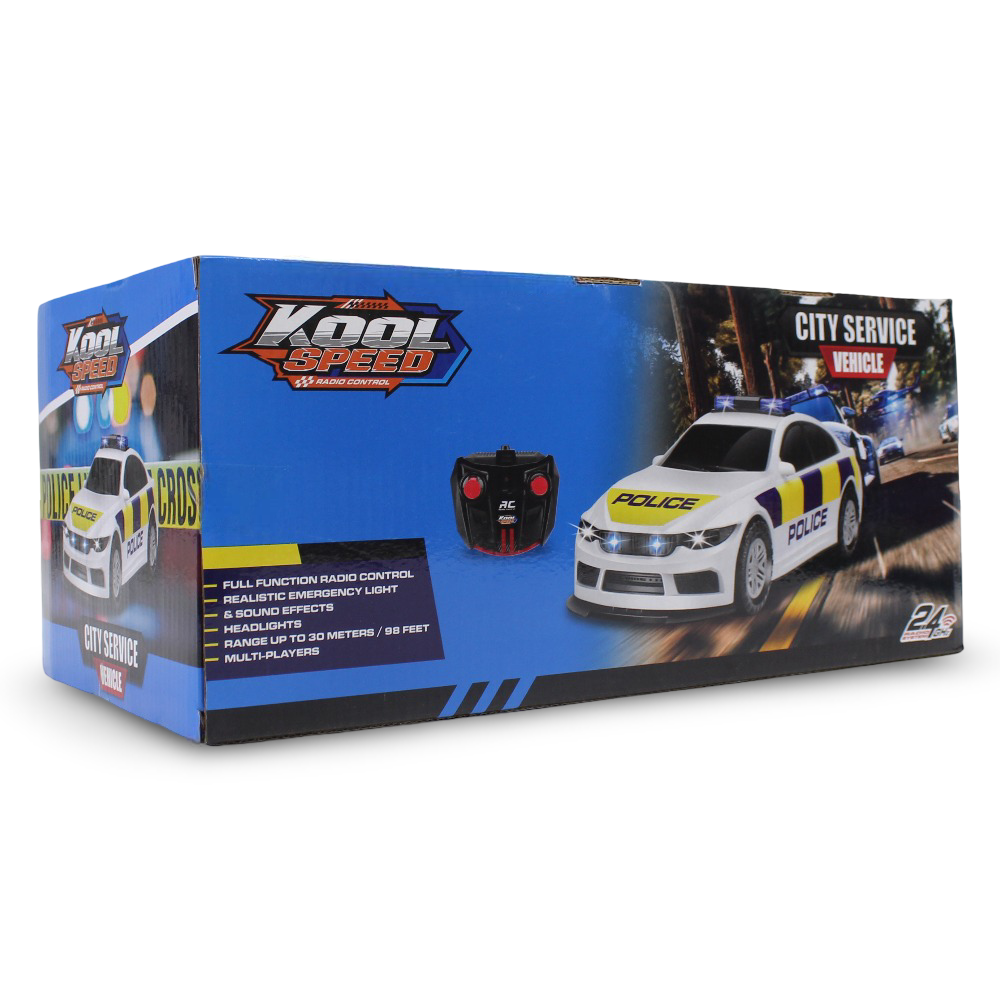 Kool Speed Police Car City Service Vehicle with Light and Sound