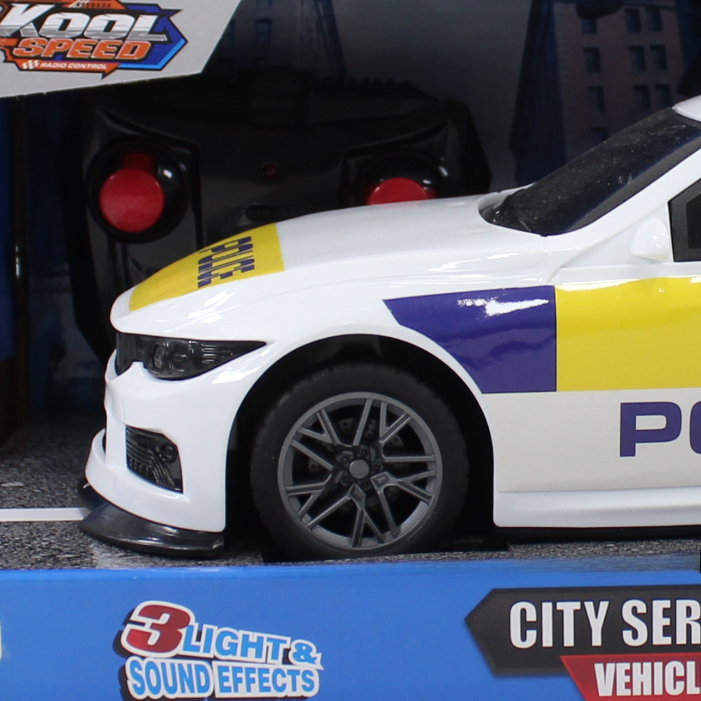 Kool Speed Police Car City Service Vehicle with Light and Sound