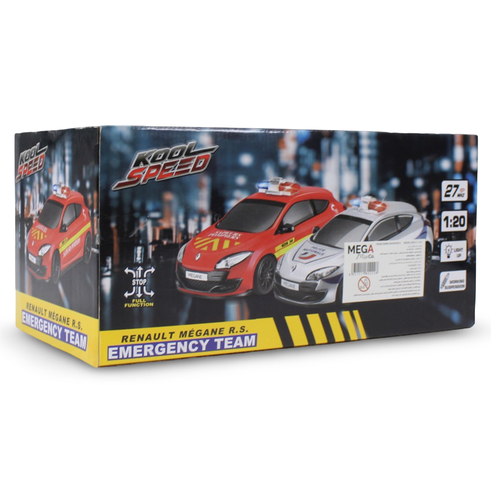 Kool Speed Renault Mégane R.S. "Emergency Team" Remote Controlled Police Car