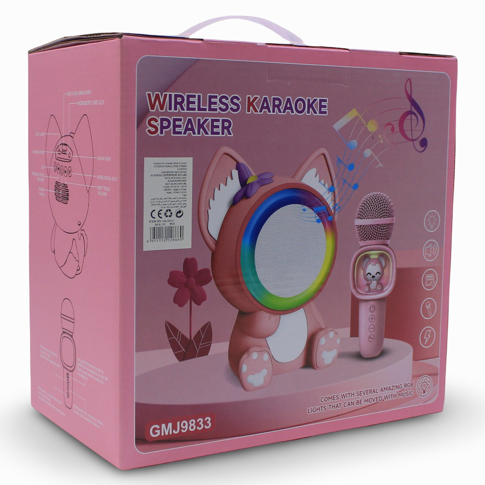 Wireless Karaoke Machine with Mic - Pink