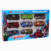 Road Racing Die Cast Famous Car Models - 9 Pcs