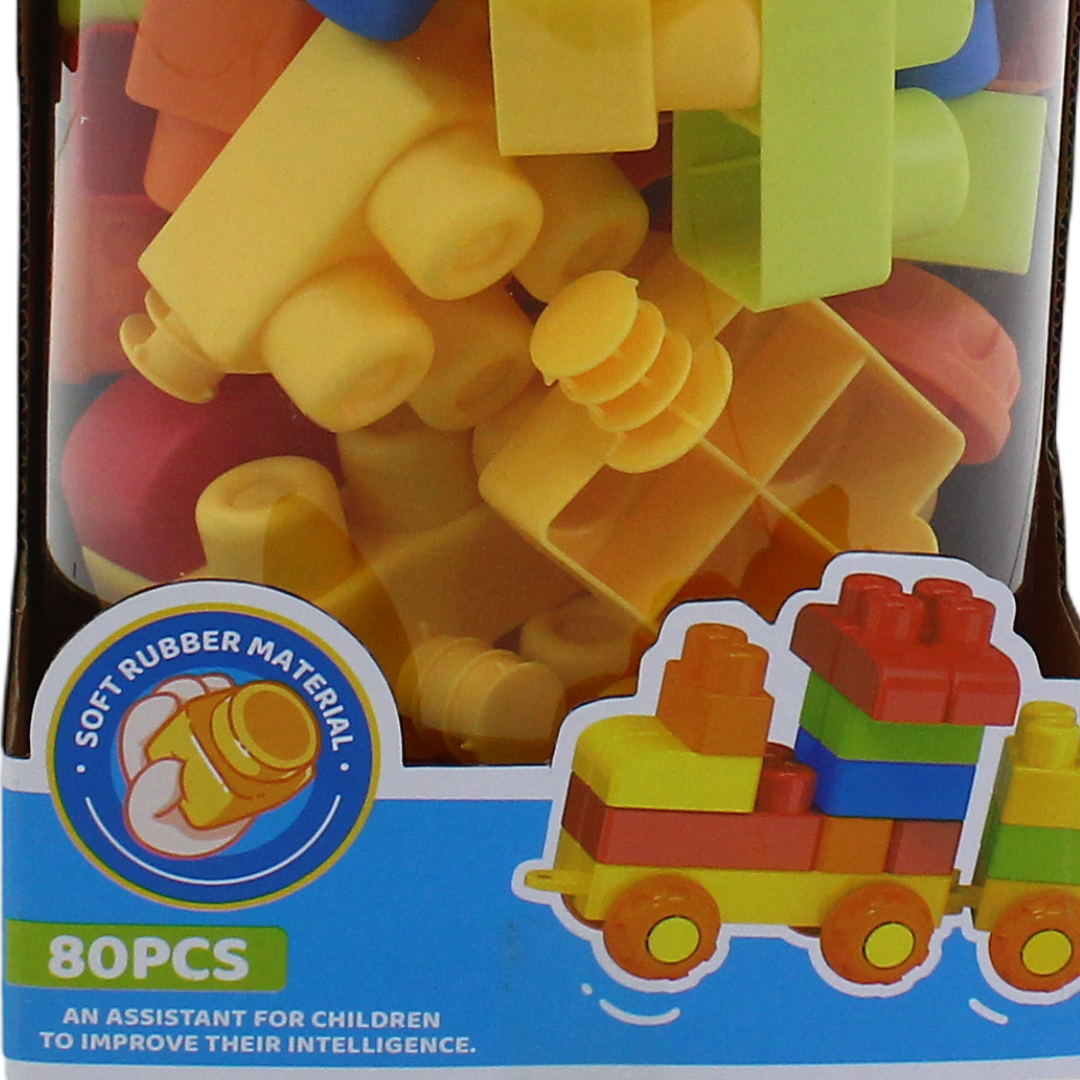 Tpr Soft Building Blocks – 80 Pcs