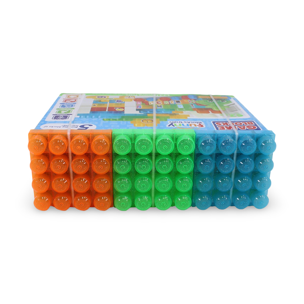 Funny Blocks Train Set – 62 Pcs