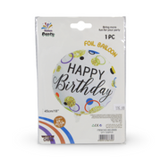 18-Inch Happy Birthday Foil Balloon – Assorted Designs
