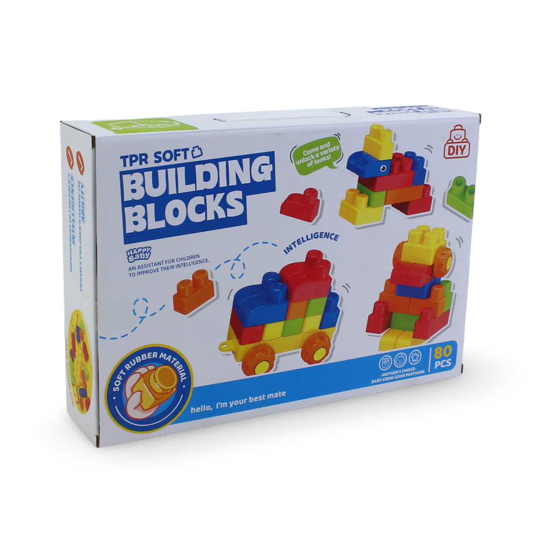 Tpr Soft Building Blocks – 80 Pcs