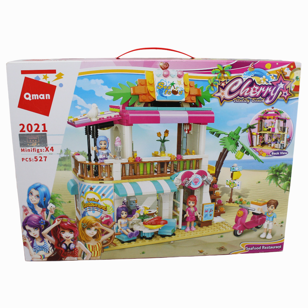 Cherry Vitality Beach Building Blocks  - 527 Pcs