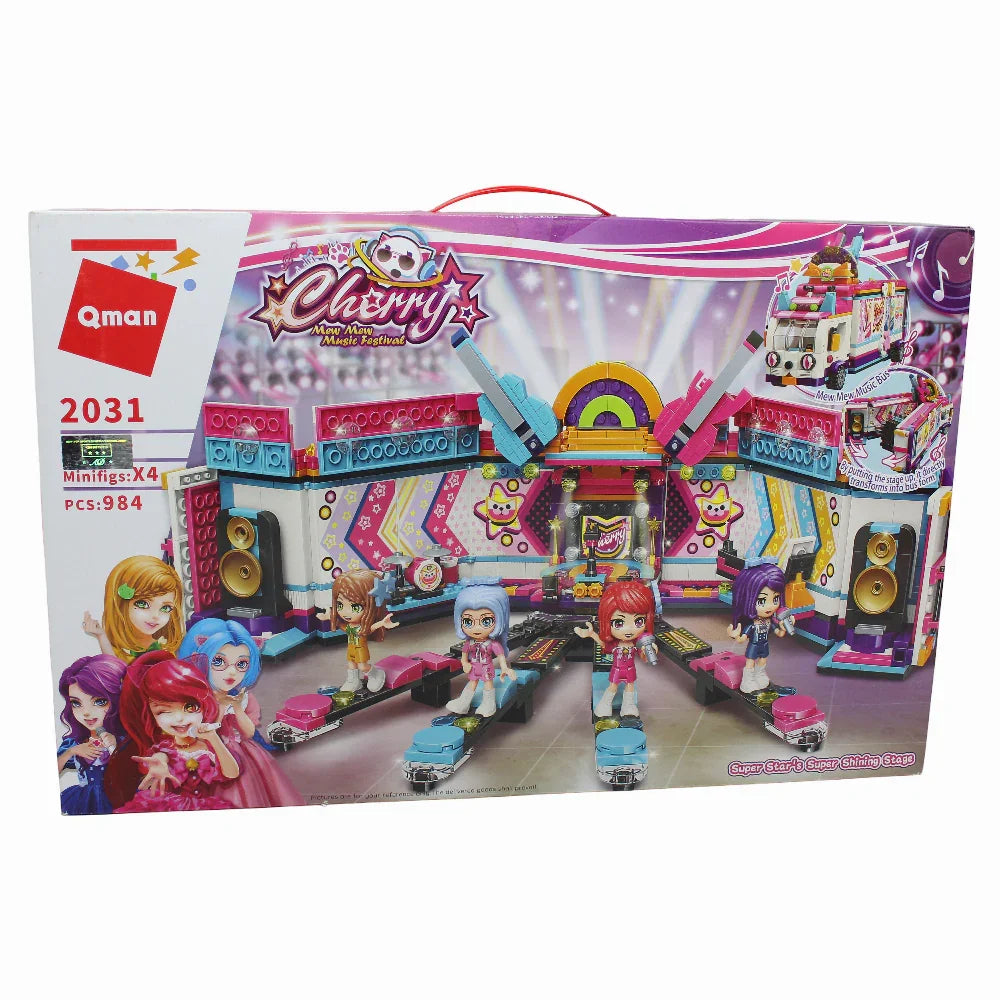 Cherry Mew Mew Music Festival Building Blocks - 984 Pcs - Toys - Qman