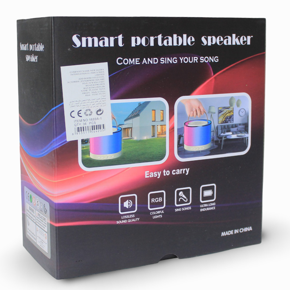 Smart Portable Speaker with Mic - Blue