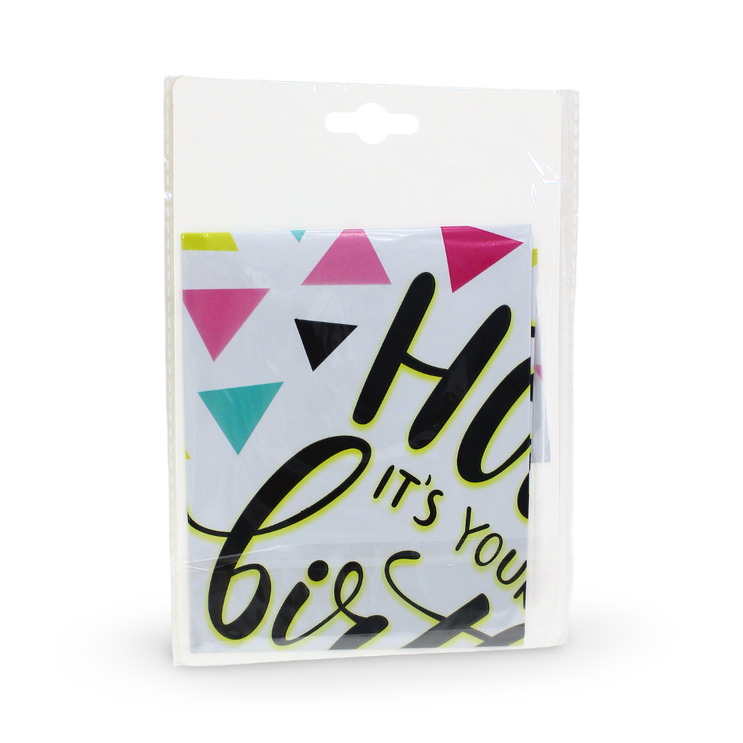 18-Inch Hooray It’s Your Birthday Foil Balloon – Geometric Print