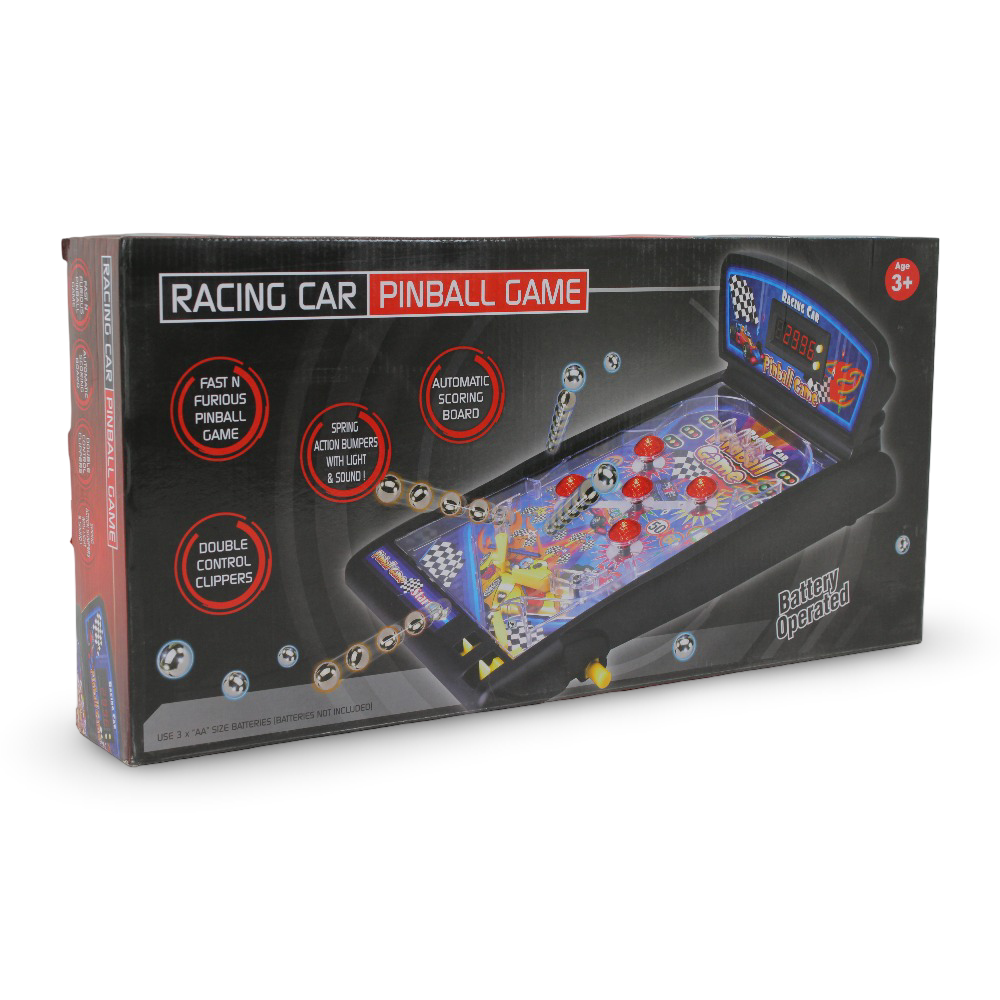 Racing Car Digital Pinball Game – Light & Sound Arcade Toy - Toys - OKO