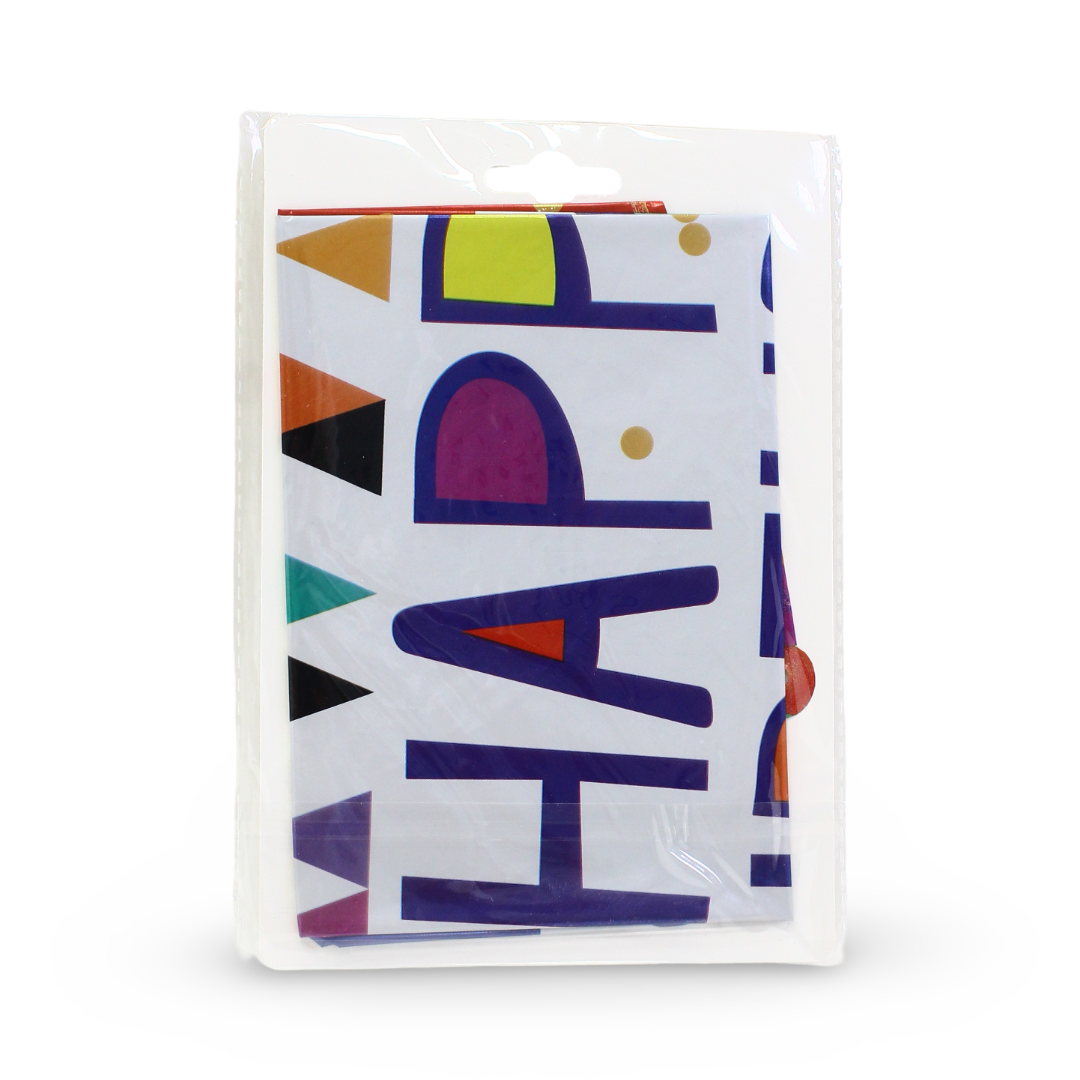 18-Inch Happy Birthday Foil Balloon – Colorful Stars