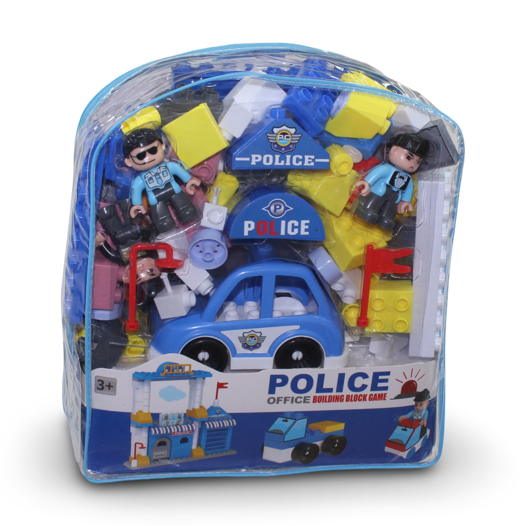 Police Building Blocks Set with Storage Bag