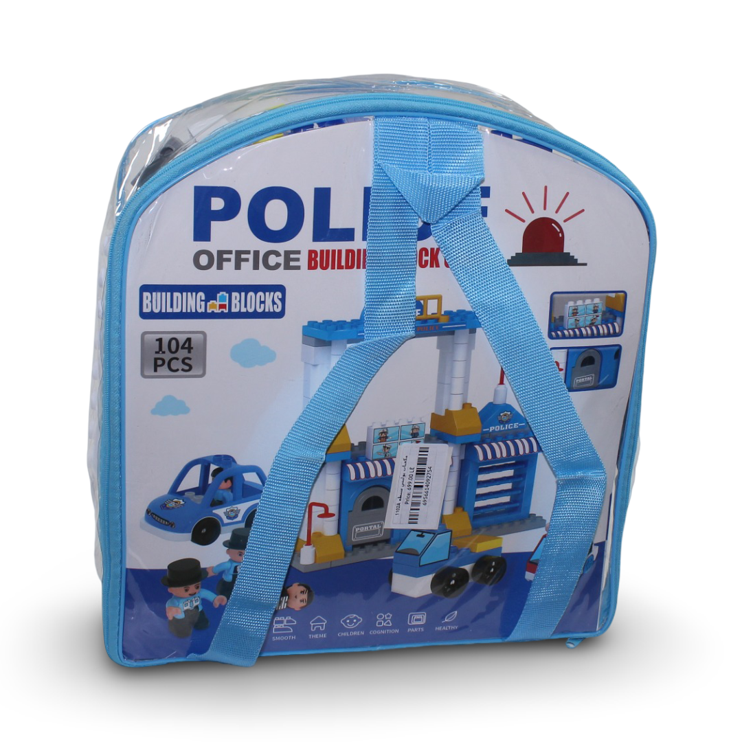 Police Building Blocks Set with Storage Bag