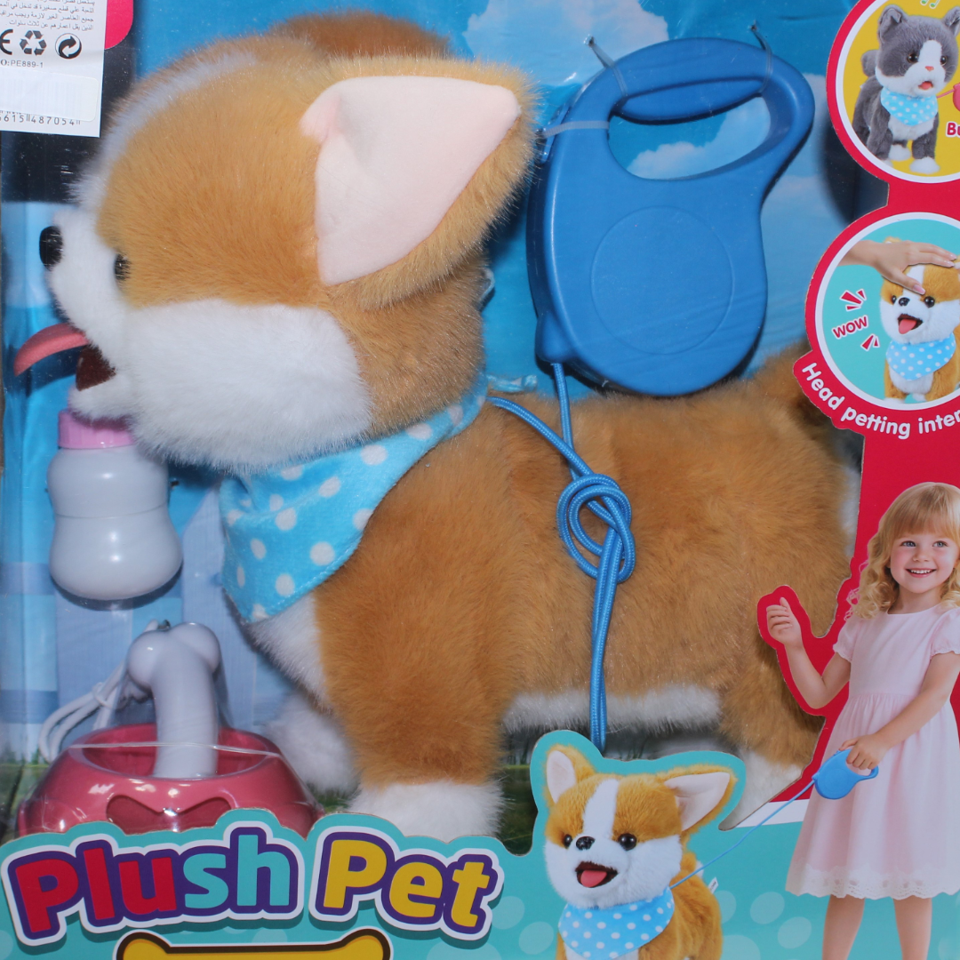 Plush Electronic Walking Corgi Toy
