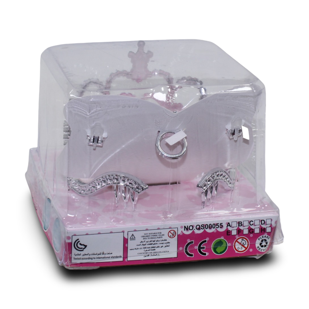 Princess Boutique Tiara and Jewelry Set – Pink Heart Design