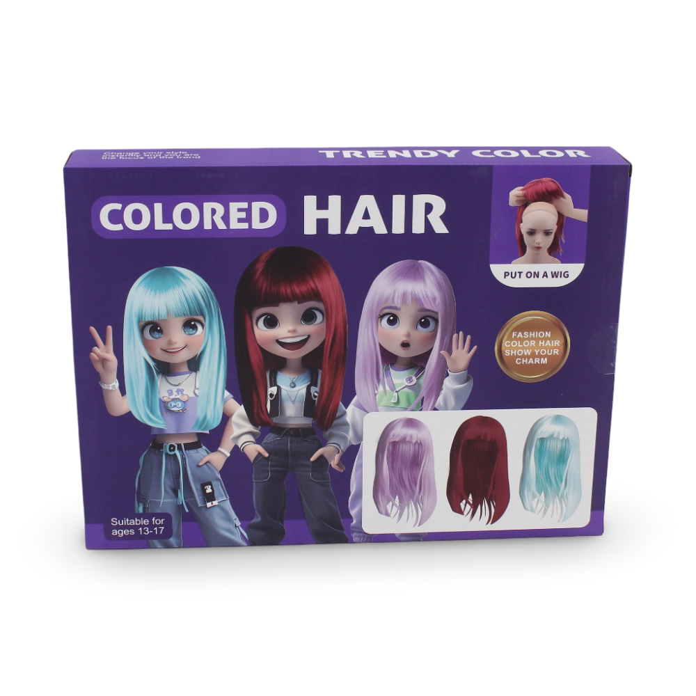 Colored Hair Weg Toy Set