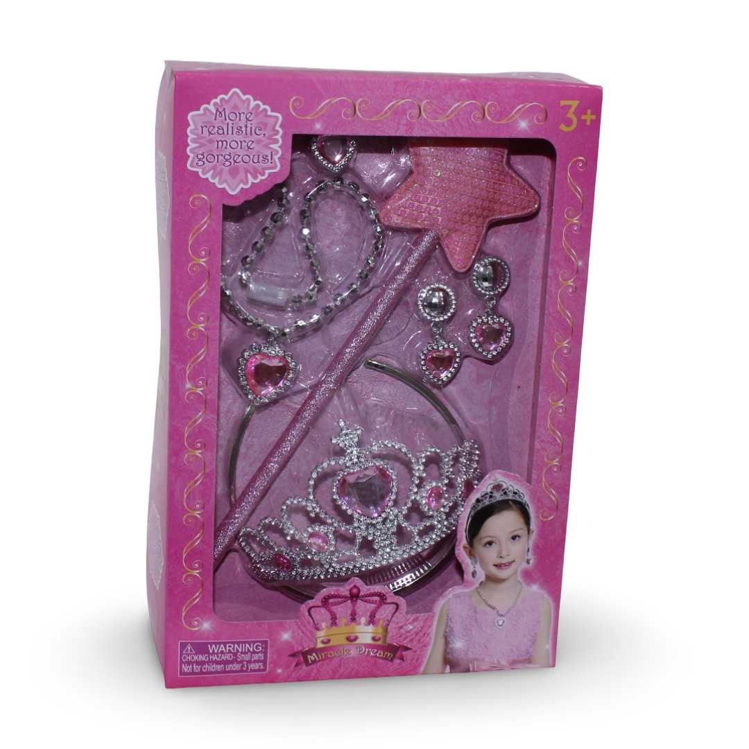 Princess Tiara Jewelry Set with Wand – Miracle Dream