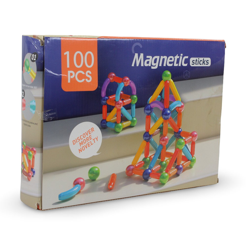 Magnetic Building Sticks Set - 100 Pieces - Toys - OKO