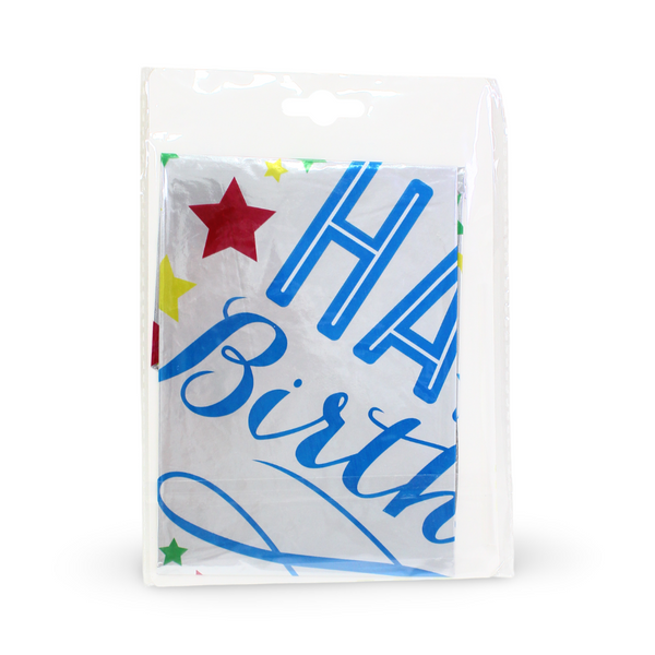 18-Inch Happy Birthday Foil Balloon – Multicolor Stars