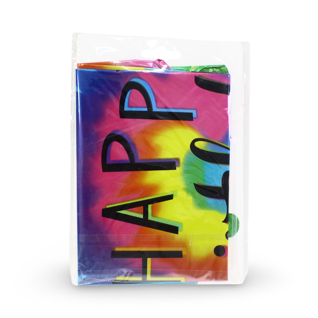 18-Inch Happy Birthday Foil Balloon – Rainbow Tie-Dye