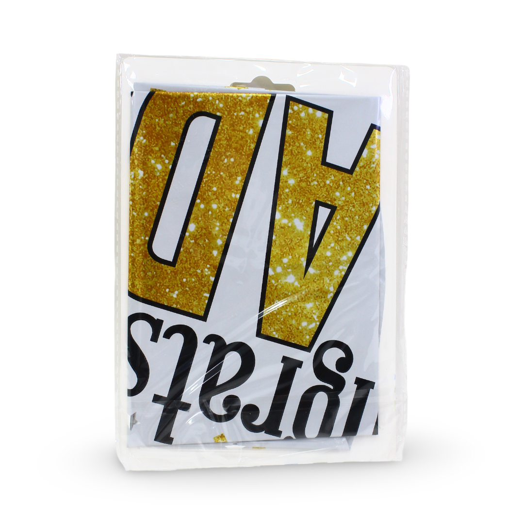 18-Inch Congrats Grad Foil Balloon – Gold & White