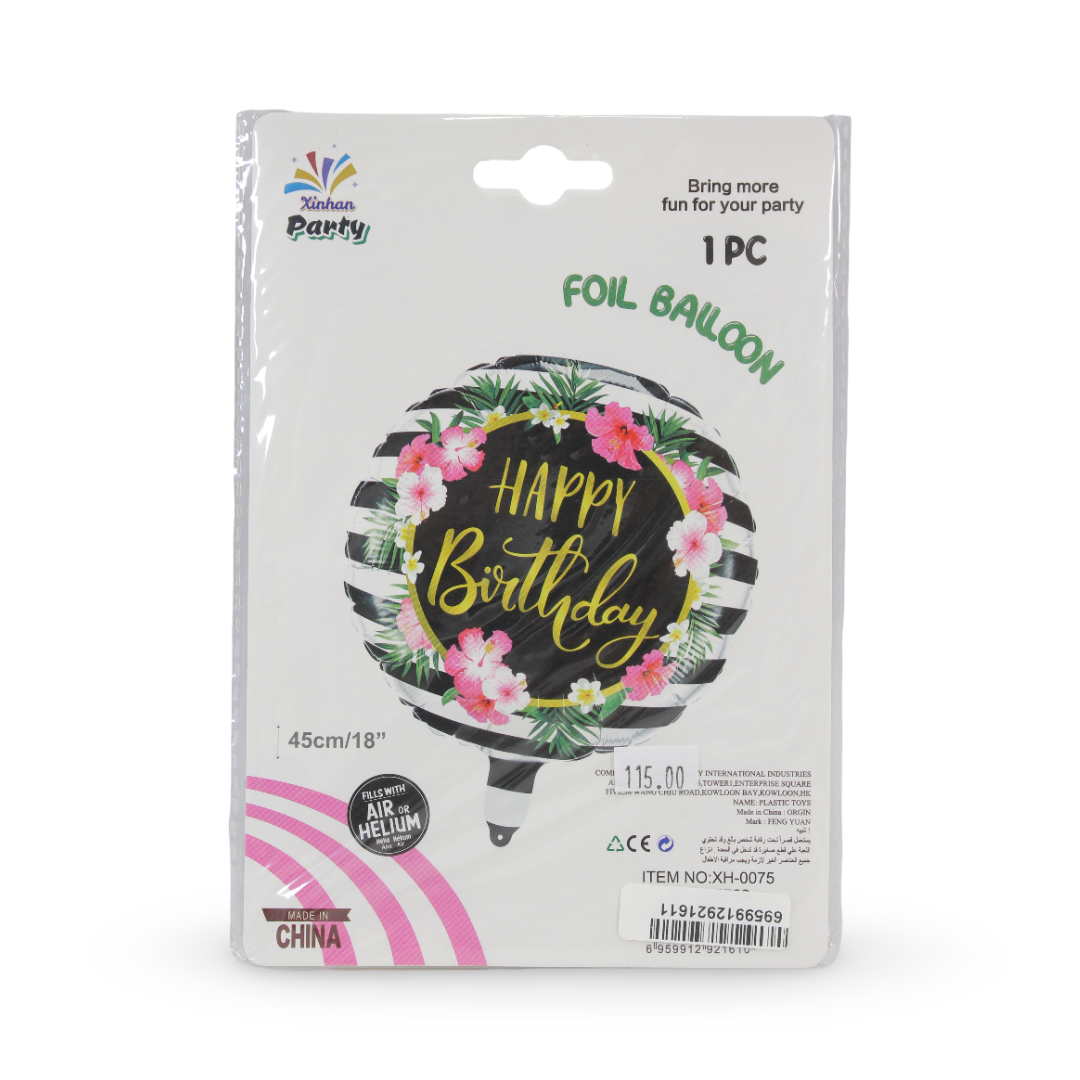 18-Inch Happy Birthday Foil Balloon – Assorted Designs