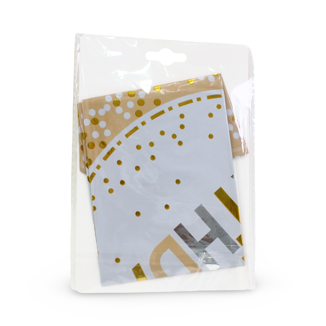 18-Inch Happy Birthday Foil Balloon – Gold Confetti