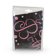 18-Inch Happy Birthday Foil Balloon – Black & Pink