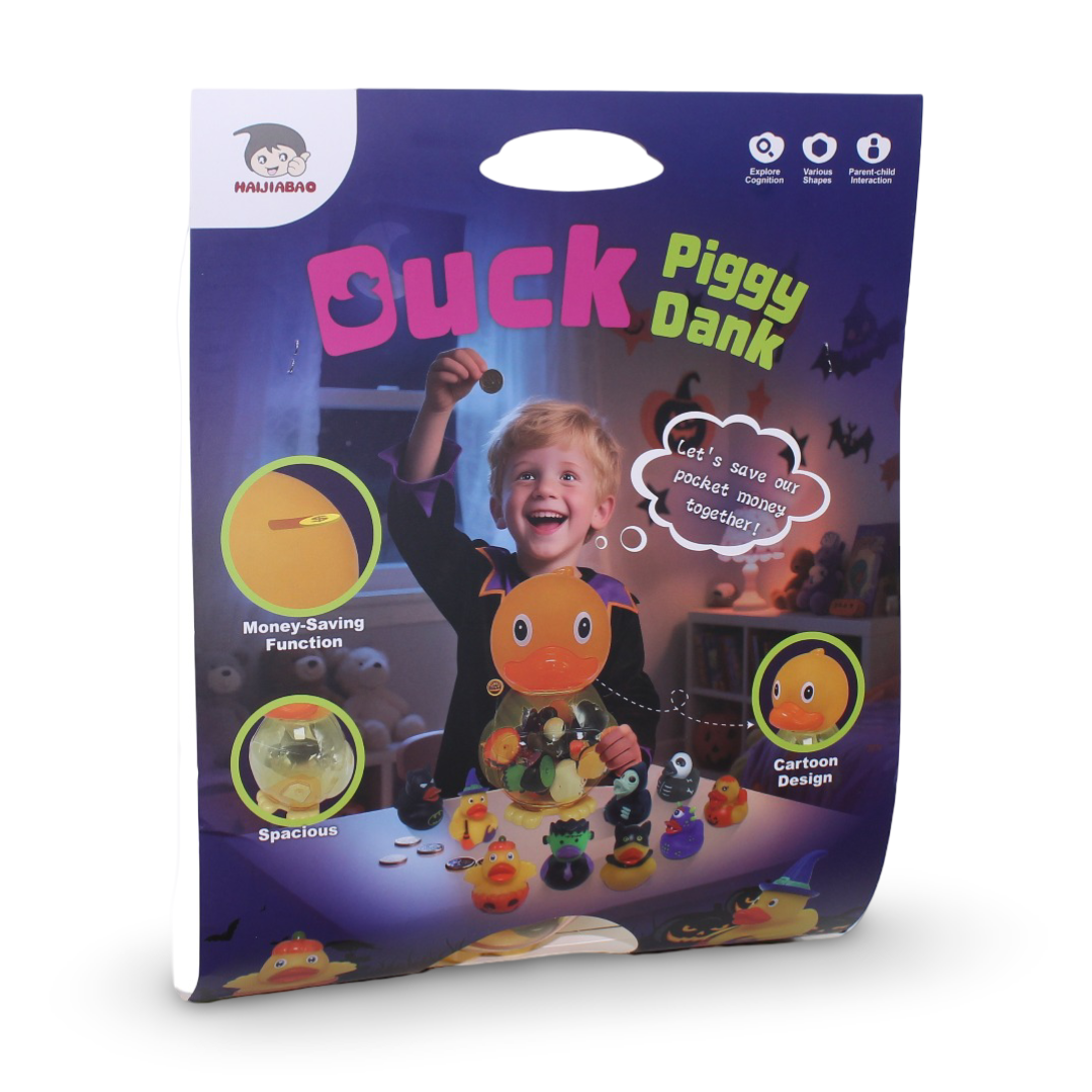 Duck Piggy Bank Toy with Light & Mini Figures