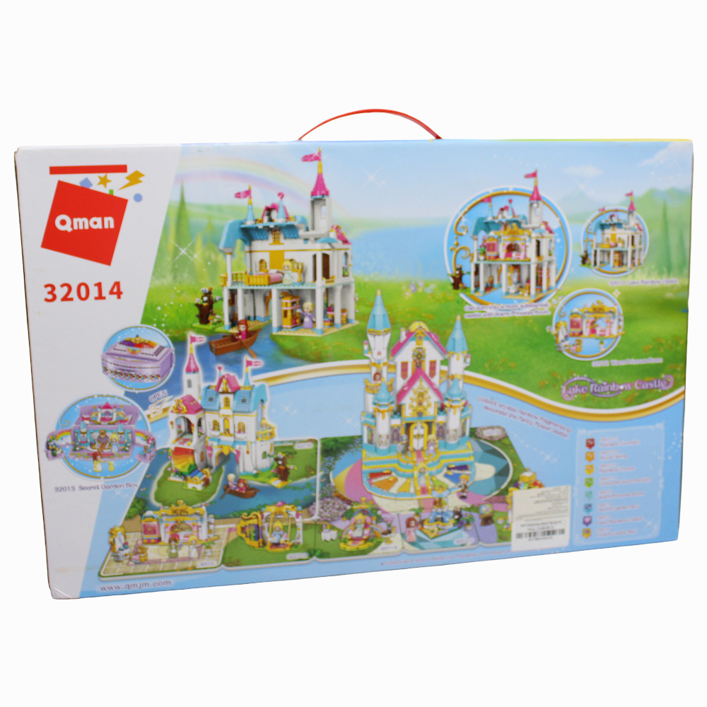 Princess Leah Lake Rainbow Castle Building Blocks - 605 Pcs