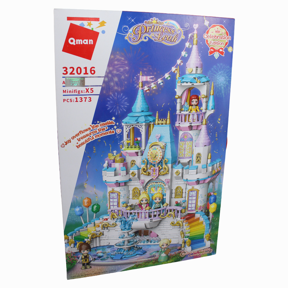 Princess Leah Rainbow Castle Celebration Building Blocks - 1373 Pcs