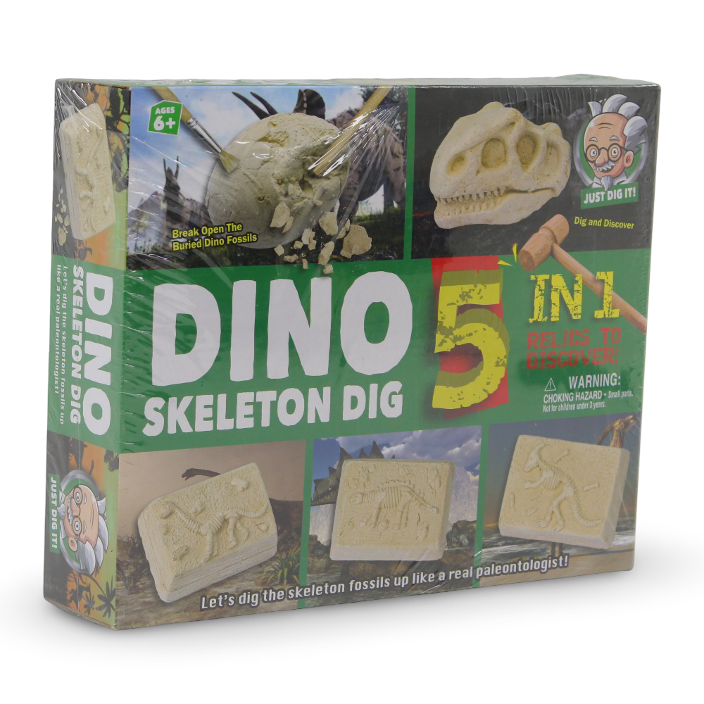 5-in-1 Dino Skeleton Dig Kit - Toys - OKO