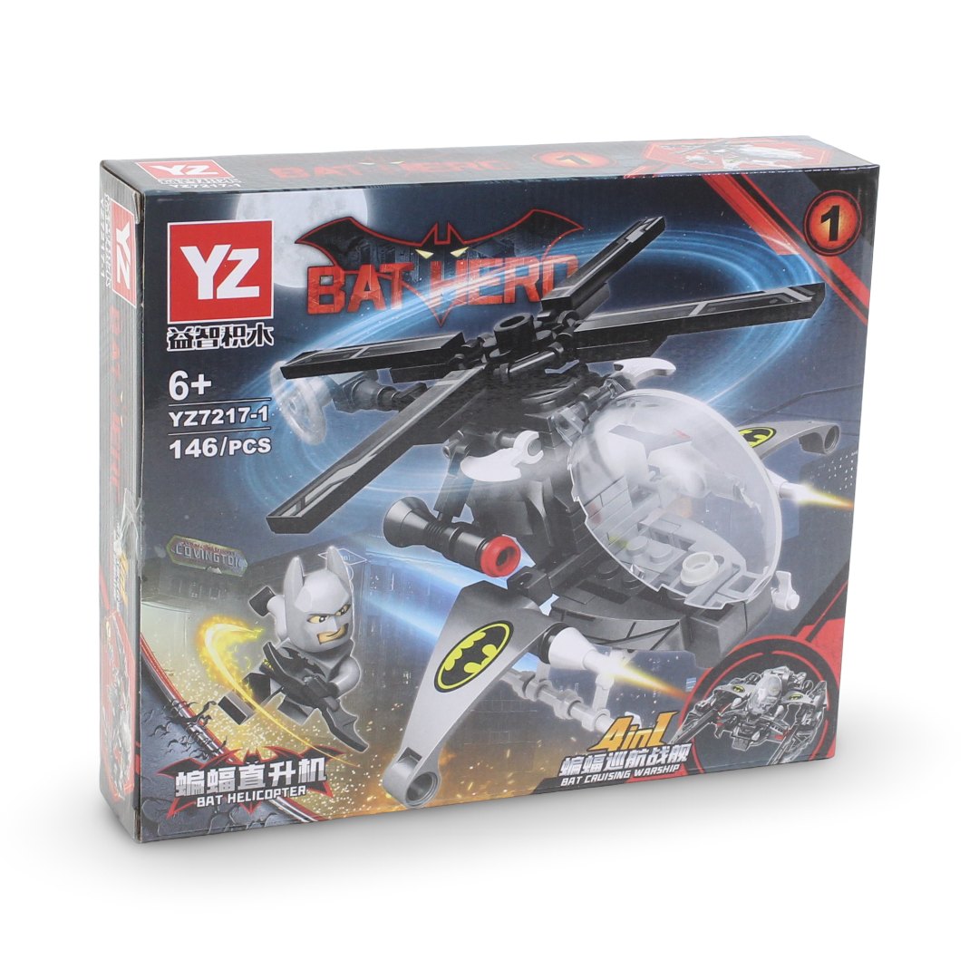 YZ Bat Helicopter Building Block Set 4in1 – 146 Pcs