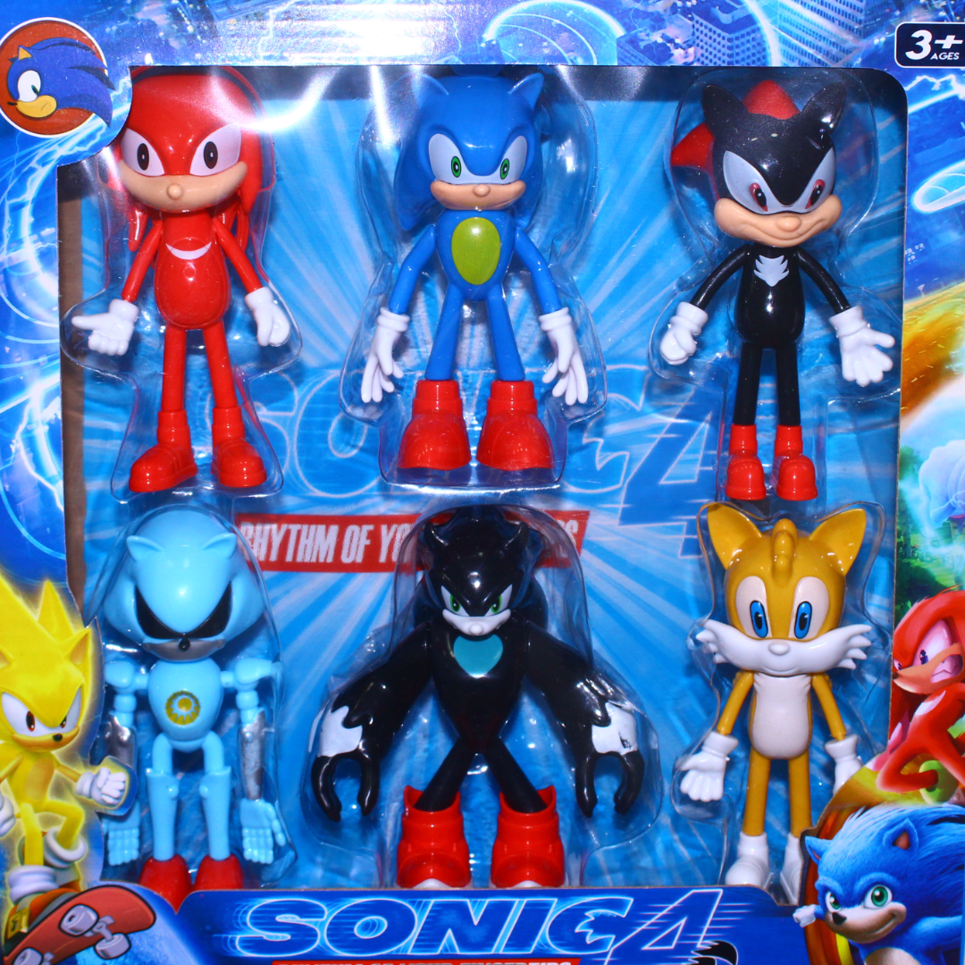 Sonic The Hedgehog Action Figure Box Set – 6 Pcs